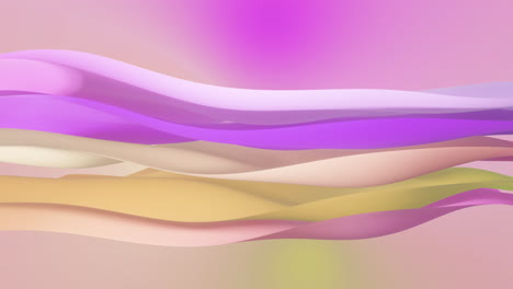 Animation-of-pink-to-yellow-gradient-layers-waving-over-gradient-background