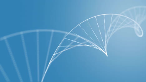 Animation-Des-DNA-Strangs-Auf-Blauem-Hintergrund