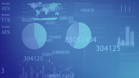 Animation-of-financial-data-processing-on-blue-background