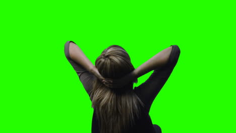 Green-screen-of-a-business-woman