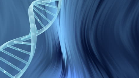 Animation-of-dna-strand-over-light-trails-background