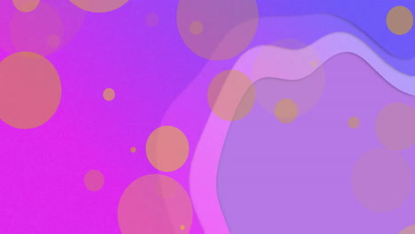 Animation-Von-Lichtpunkten-über-Formen-Auf-Violettem-Hintergrund