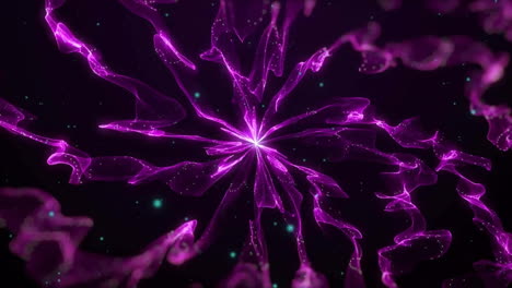 Animation-of-purple-light-flows-moving-on-black-background