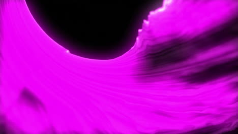 Animation-Violetter-Formen,-Die-Sich-Auf-Schwarzem-Hintergrund-Bewegen