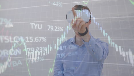 Animation-of-trading-board-and-graphs-over-caucasian-businessman-gesturing-using-vr-headsets
