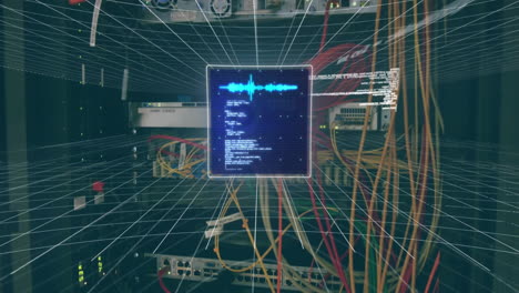 Animation-of-digital-data-processing-over-computer-server