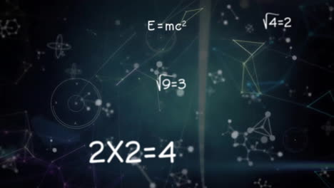 Animación-Del-Procesamiento-De-Datos-Matemáticos-Sobre-Fondo-Oscuro