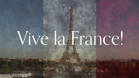 Animation-of-vive-la-france-text-and-french-flag-with-eiffel-tower