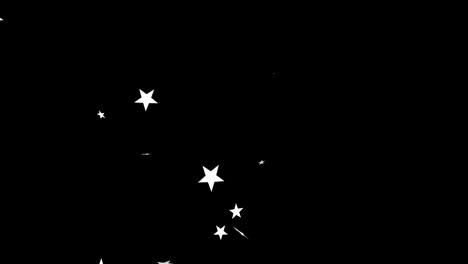 Animation-of-floating-stars-on-black-background