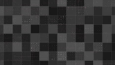 Animation-of-shapes-and-squares-moving-over-black-background
