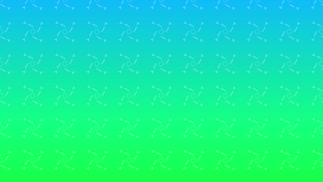 Animation-Eines-Rasters-Aus-Weißen-Dreiecken-Auf-Einem-Grün-blauen-Hintergrund-Mit-Farbverlauf
