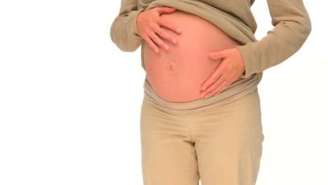 Belly-of-a-pregnant-woman-