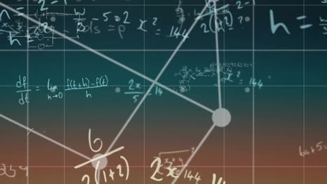 Animation-Mathematischer-Formeln-Und-Datenverarbeitung-Auf-Dunklem-Hintergrund