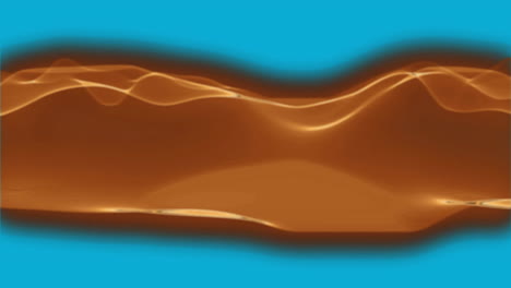 Animation-Von-Orangefarbenen-Formen,-Die-Sich-Auf-Blauem-Hintergrund-Bewegen