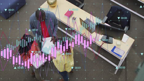 Animation-Der-Verarbeitung-Finanzieller-Daten-Bei-Besprechungen-Verschiedener-Kollegen-Im-Büro