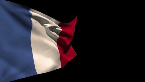 Animation-of-flag-of-france-waving-on-black-background