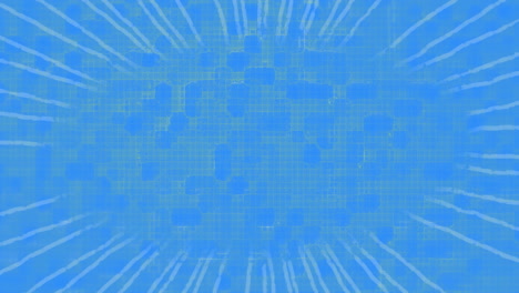 Animation-of-white-lines-over-shapes-on-blue-background
