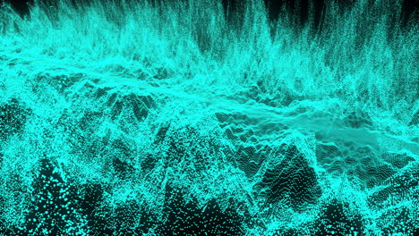 Animation-of-blue-waves-on-black-background