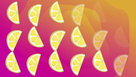 Animación-De-Limones-En-Movimiento-Sobre-Formas-Coloridas