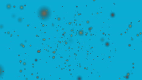 Animation-of-light-spots-on-blue-background