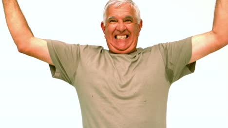 Elderly-man-jumping-and-cheering