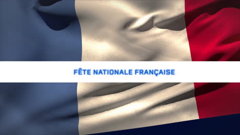 Animación-Del-Texto-De-La-Fete-Nationale-Francaise-Con-Bandera-Francesa