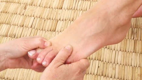 Womans-feet-being-massaged-