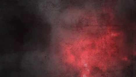 Animation-of-red-explosion-flashes-and-grey-smoke-moving-on-black-background