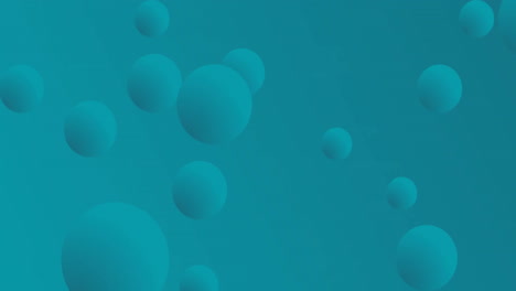 Animación-De-Esferas-Azules-Moviéndose-Sobre-Fondo-Azul