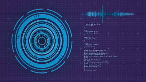 Animación-De-Escaneo-De-Alcance-Y-Procesamiento-De-Datos-Sobre-Fondo-Azul