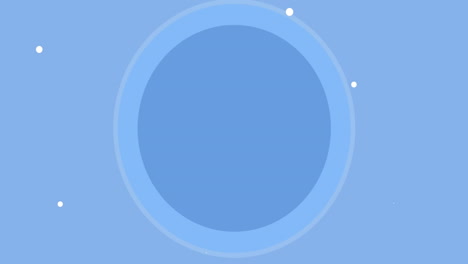 Animation-Von-Weißen-Flecken,-Die-Sich-über-Kreise-Auf-Blauem-Hintergrund-Bewegen