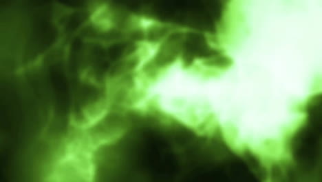 Animation-Von-Leuchtenden-Grünen-Lichtspuren,-Die-Sich-über-Einen-Schwarzen-Hintergrund-Bewegen