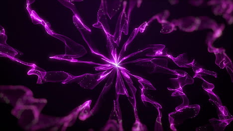 Animation-of-purple-trails-moving-on-black-background