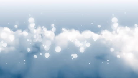 Animation-Von-Weißen-Flecken,-Die-Sich-über-Wolken-Bewegen