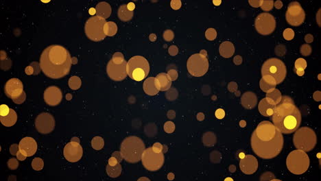 Animation-of-yellow-spots-over-black-background