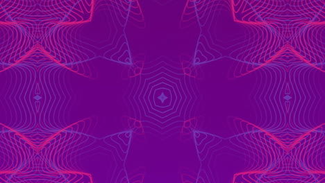 Animation-of-red-lines-moving-over-purple-background