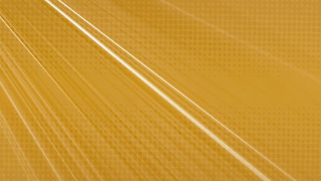 Animation-of-glowing-light-trails-moving-over-yellow-background
