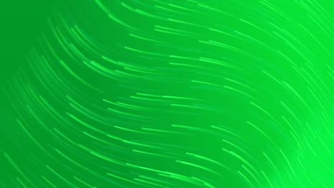 Animation-of-green-trails-moving-on-green-background