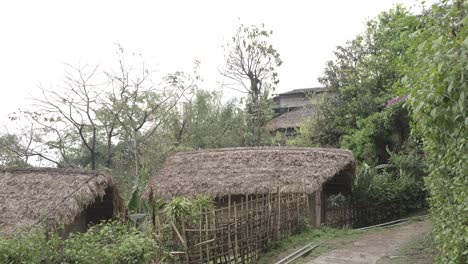 Paisaje-O-Casas-Y-Entorno-De-Personas-Que-Viven-En-Nagaland,-India.