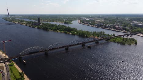 Drone-Shot-High-Above-Railway-Bridge