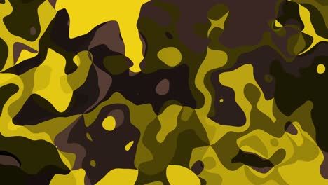 Gelber-Und-Brauner-Abstrakter-Hintergrund-Mit-Wirbelnden-Und-Pulsierenden-Psychedelischen-Mustern:-Ein-Dynamischer-Und-Trippiger-Flüssiger-Vintage-Hintergrund