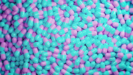 3d-animation-of-Healthy-colorful-medical-happy-Pills-from-top-view-4K-resolution