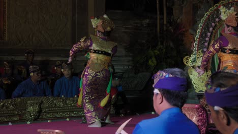 A-theatrical-performance-depicting-a-scene-from-the-Ramayana-epic-on-the-island-of-Bali,-Indonesia