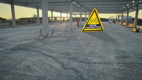 Building-site-with-3D-under-construction-sign-and-civil-engineer-ensuring-safety