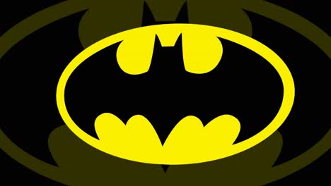 Batman-logo,-zoom-in-on-black-background.-4K
