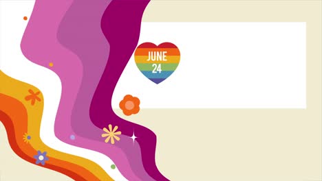 24.-Juni-Pride-Monat-Lgbtq-Monat-2d-Flacher-Animationshintergrund