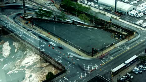 Ciudad-De-Nueva-York,-Timelapse-Del-Tráfico-Durante-El-Día