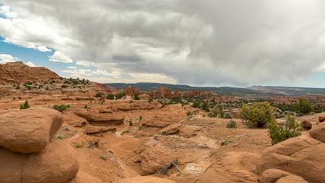 Scenic-View-Of-Kodachrome-Basin-State-Park-On-Cloudy-Sunset-In-Kane,-Utah