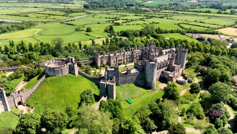 Imágenes-Aéreas-De-Drones-De-Arundel,-Sussex,-Inglaterra