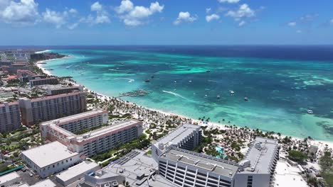 High-Rise-Hotels-At-Palm-Beach-In-Oranjestad-Aruba